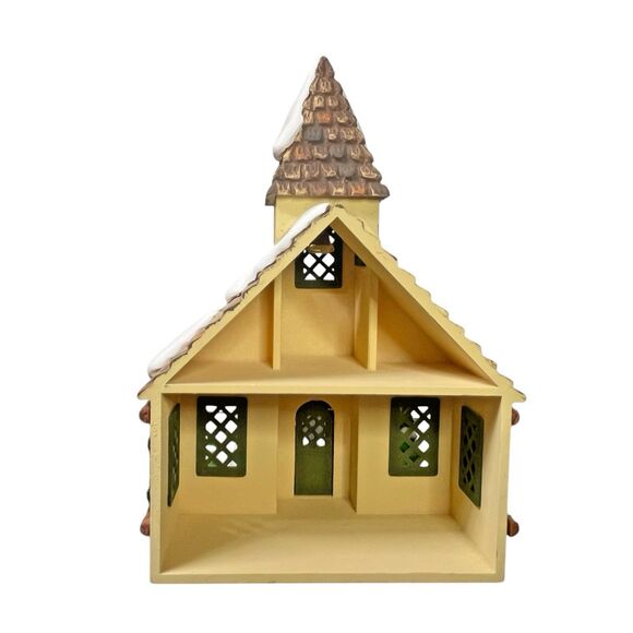 Department 56 Hide A Way Hollow Christmas Village Set 3 Cabin, Chapel, Cottage - Picture 14 of 16